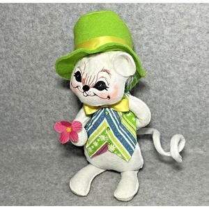 Annalee Mobilitee Mouse Doll Sunday Best Boy 10" Spring Easter Top Hat Vest